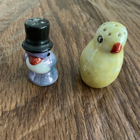 Other | Vintage Lustreware Salt Pepper Shaker Bird With Top Hat And 